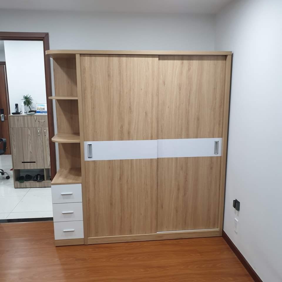 Tủ quần áo gỗ MDF 1m8 M (FREESHIP HCM 30-50 KM )