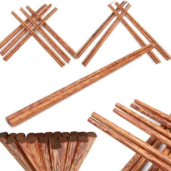 Combo 10 đôi đũa dừa Bến Tre cao cấp