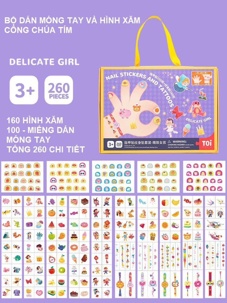 Hộp hình xăm dạ quang cho bé trai chính hãng TOI phù hợp cho bé từ 3 tuổi+  | Shopee Việt Nam