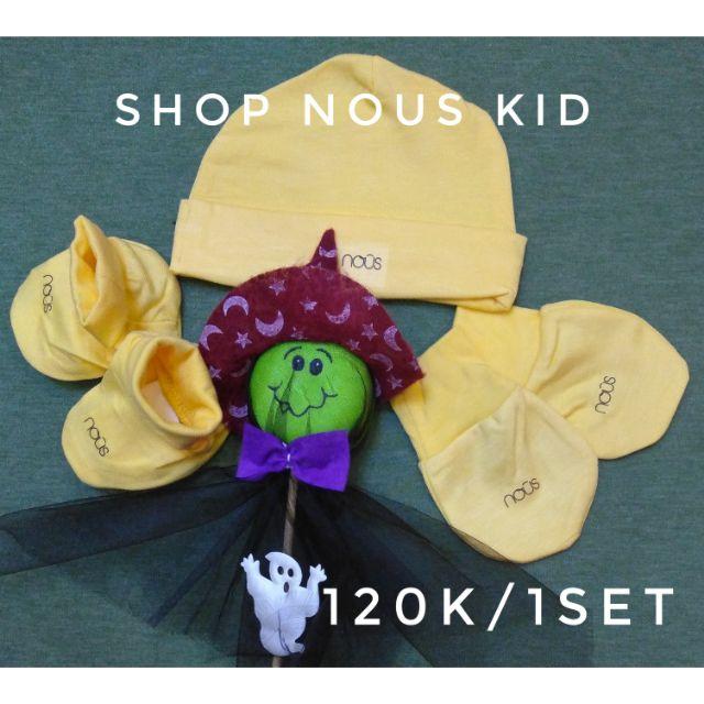 Set mũ tay chân Nous (có 7 màu )cho bé sơ sinh