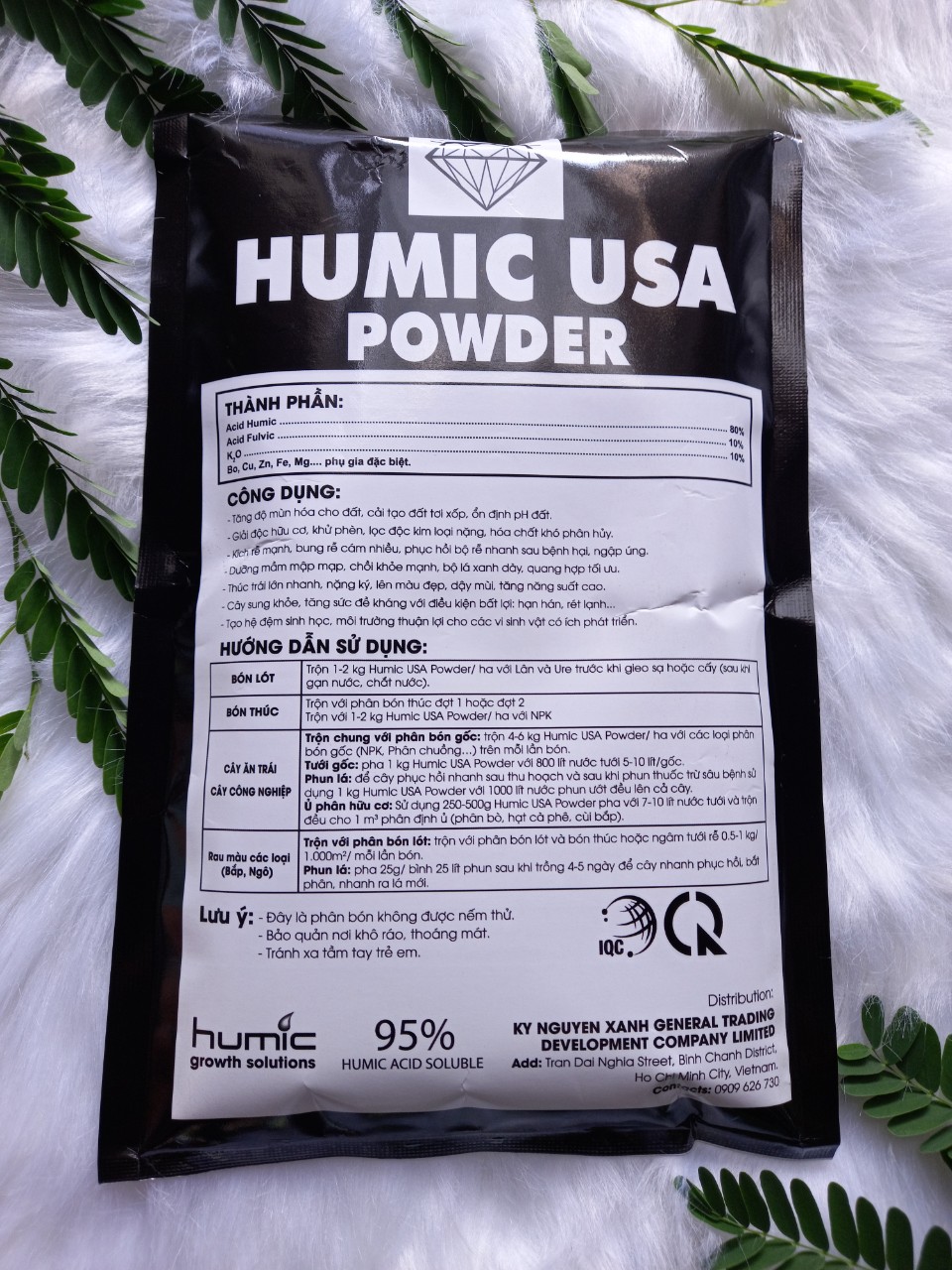 (combo 5 gói ) Humic USA (Phân Hữu Cơ Kích Thích Ra Rễ 1 Kg) dạng bột mịn tan hoàn toàn