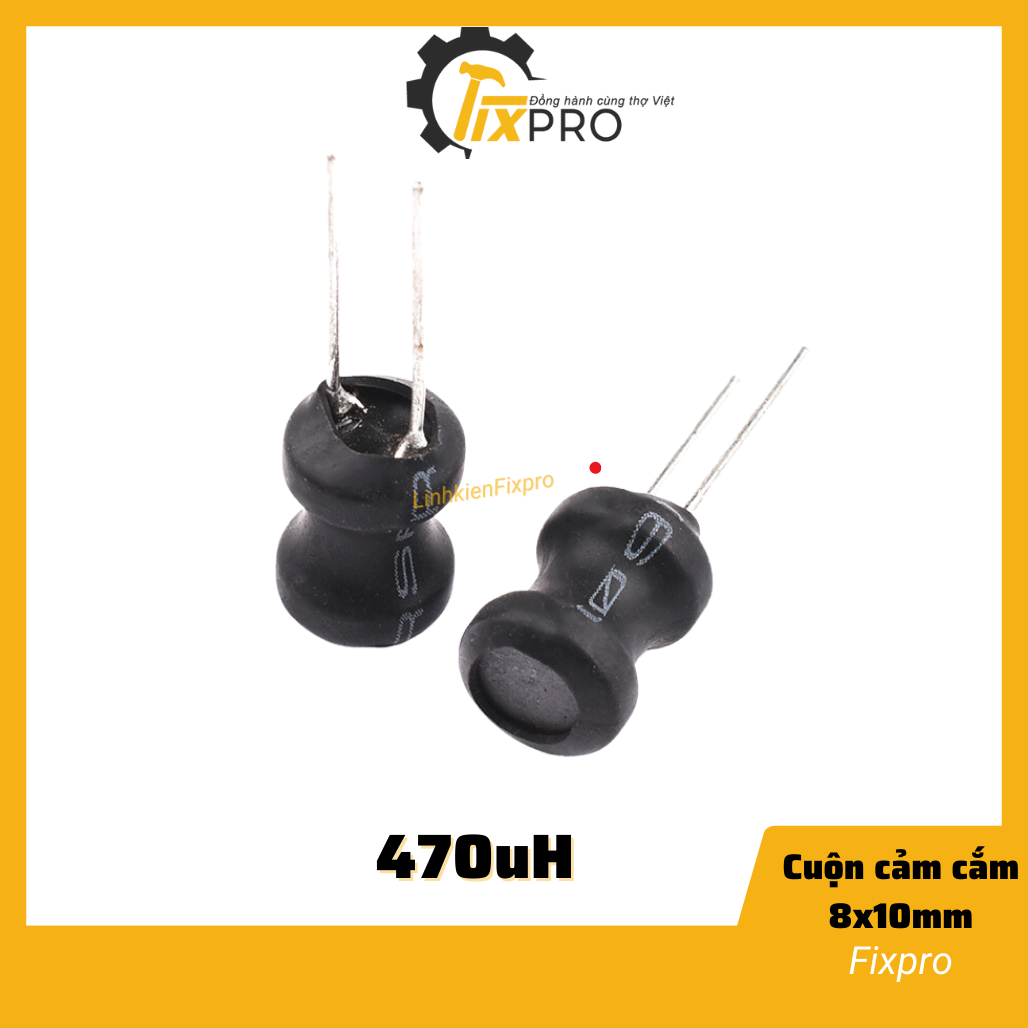 Cuộn cảm cắm 470uh 8x10mm 0810 chất lượng tốt - fixpro