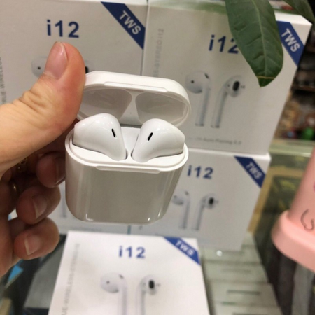 [Lấy mã miễn phí vận chuyển] Tai Nghe Bluetooth i12 TWS 5.0 - CẢM ỨNG CHẠM