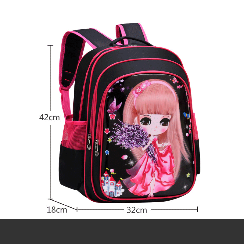 [CHỌN SIZE- HÀNG ĐẸP] Balo đi học cho bé gái đủ size từ mầm non đến cấp 2, cặp sách tiểu học, trung học chống thấm nước hình cô gái siêu dễ thương