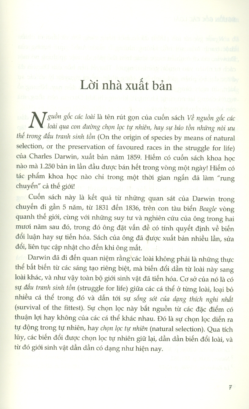 Nguồn Gốc Các Loài
