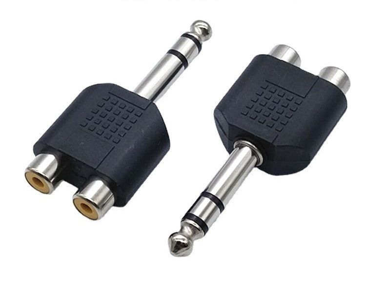 Jack chuyển 6ly stereo ra 2 Jack hoa sen (RCA)