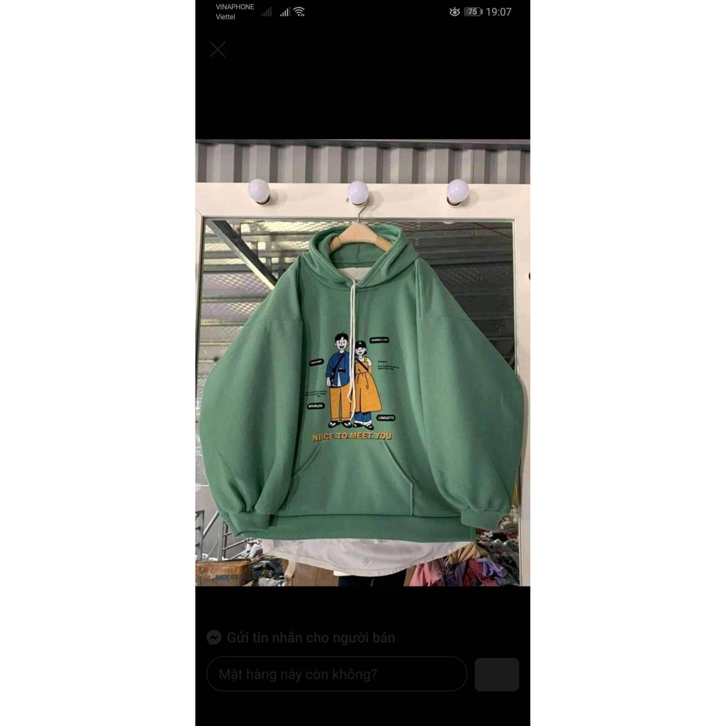 Áo hoodie mũ meet you kth0121