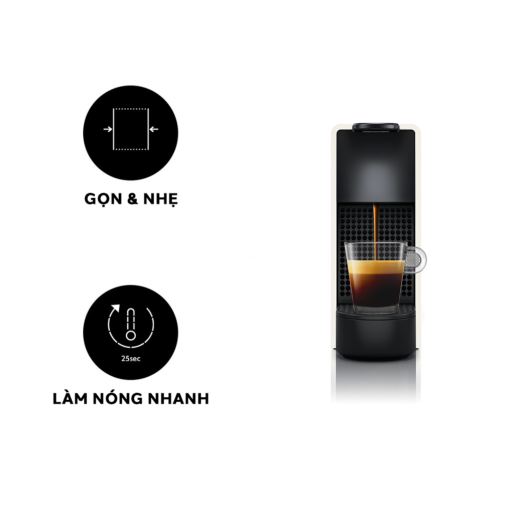 Máy pha cà phê viên nén Nespresso Essenza Mini - Trắng