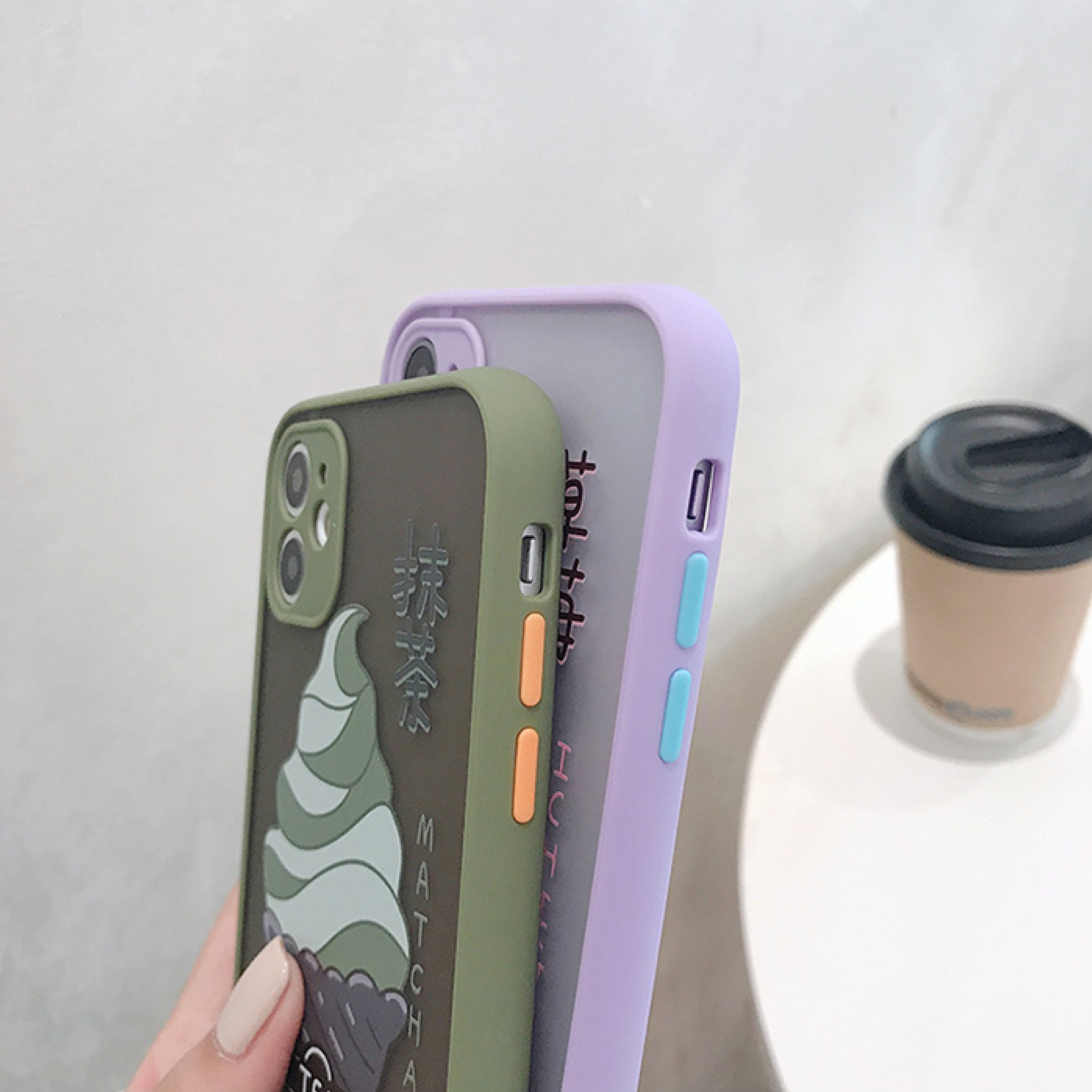 Ốp Lưng Nhám Chống Sock Va Đập Bảo Vệ Camera Ice Cream