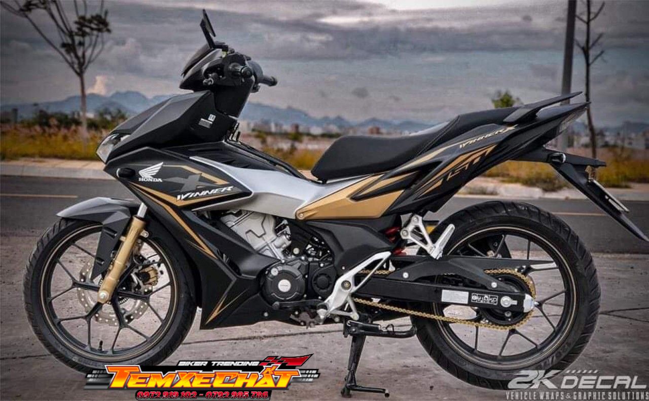 [KÈM QUÀ TẶNG] Tem xe Winner X , tem rời cao cấp dán xe đen bạc , đen vàng