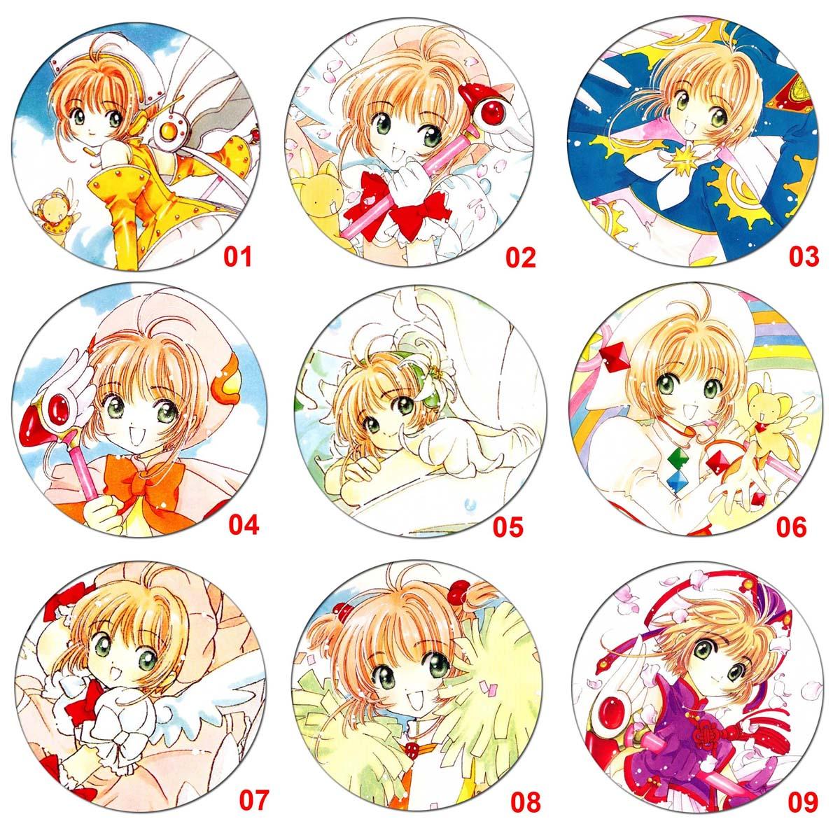 [HCM]Huy hiệu anime Sakura (Thủ Lĩnh Thẻ Bài) - combo 5 huy hiệu