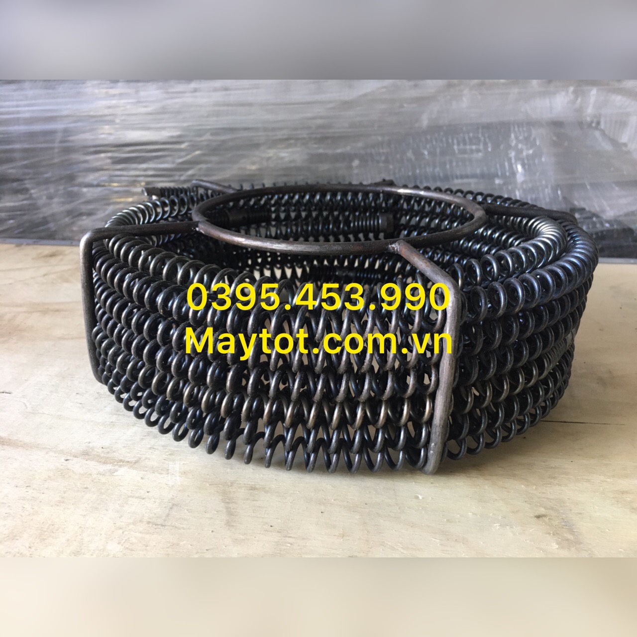 [HCM]Dây lò xo thông tắc cống phi 16 dùng máy khoan( dài 18m+1 bộ đầu thông+1 đầu kết nối )