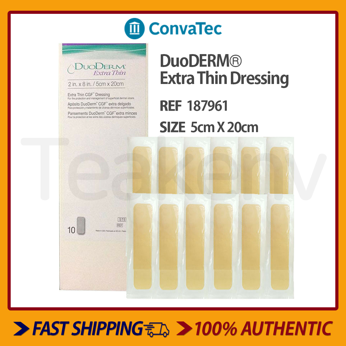 ConvaTec 187961 - DuoDERM Extra Thin Dressing - 2 x 8 Inches, 10 Count 1