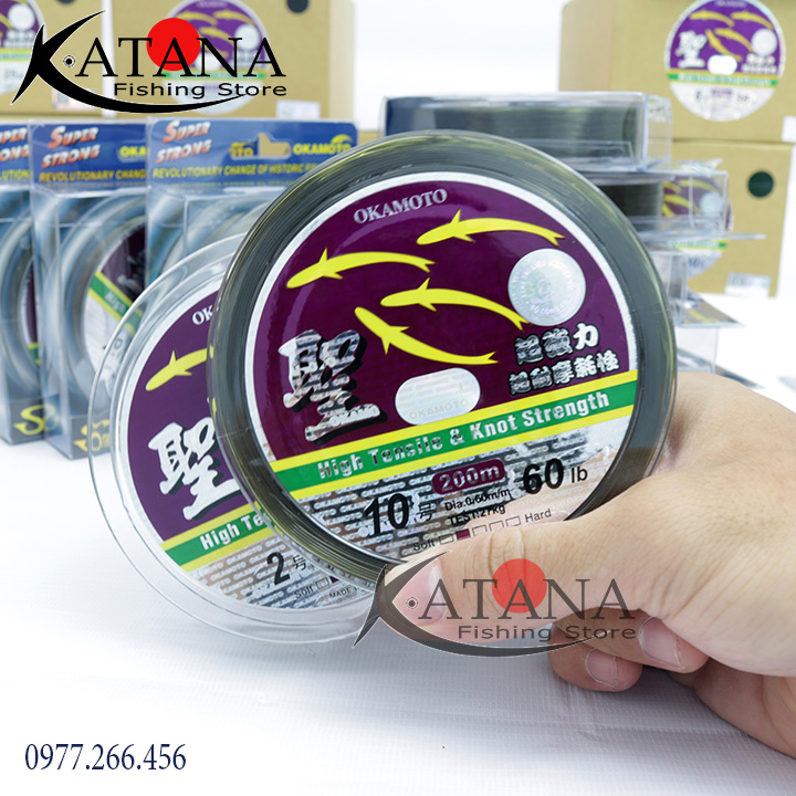 [HCM]Cước Câu OKAMOTO 4 con cá cơm - 125k/1 cuộn - made in japan