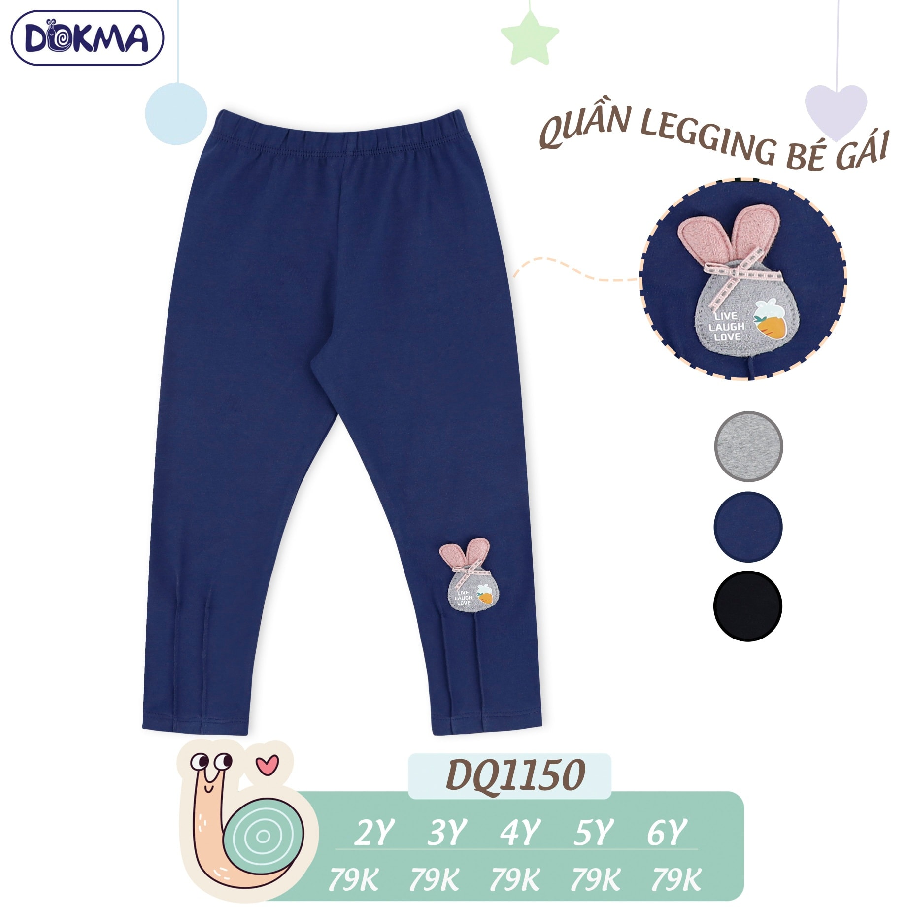 Dokma - Quần legging bé gái (2-6 tuổi)