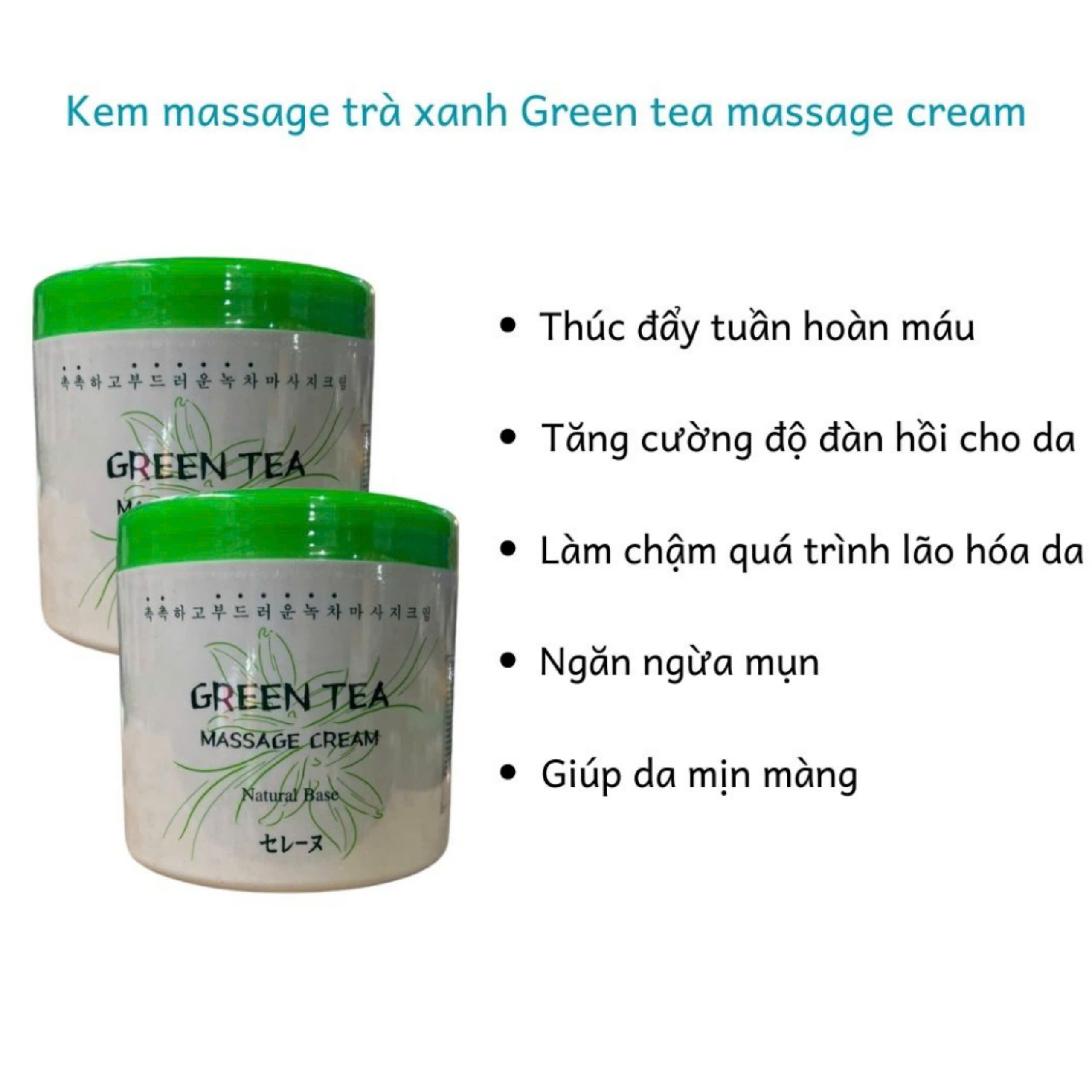 (Hàng Hàn) Kem massage mặt trà xanh Green Tea