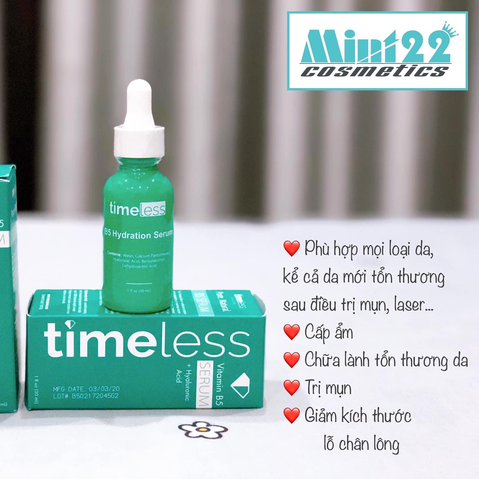 [Serum phục hồi da] Timeless Vitamin B5 Hyaluronic Acid 30ml