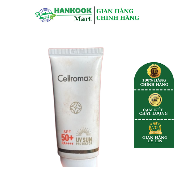 Kem chống nắng cellromax uv sun protector thấm cực nhanh, ko hề nhờn rít, kiềm dầu siêu tốt