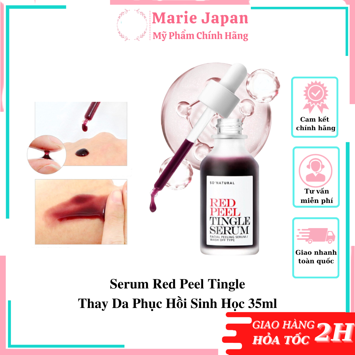 Serum Red Peel Tingle Thay Da Phục Hồi Sinh Học 35ml