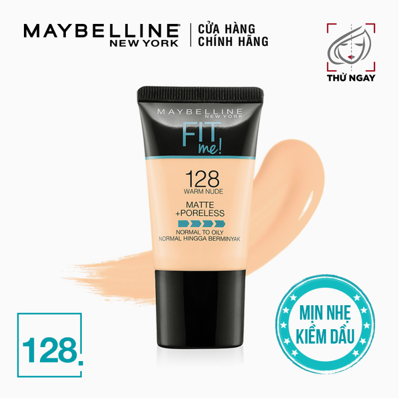 Kem Nền Mịn Nhẹ Kiềm Dầu Fit Me dạng tuýp Maybelline New York Matte and Poreless Foundation Tube 18ml