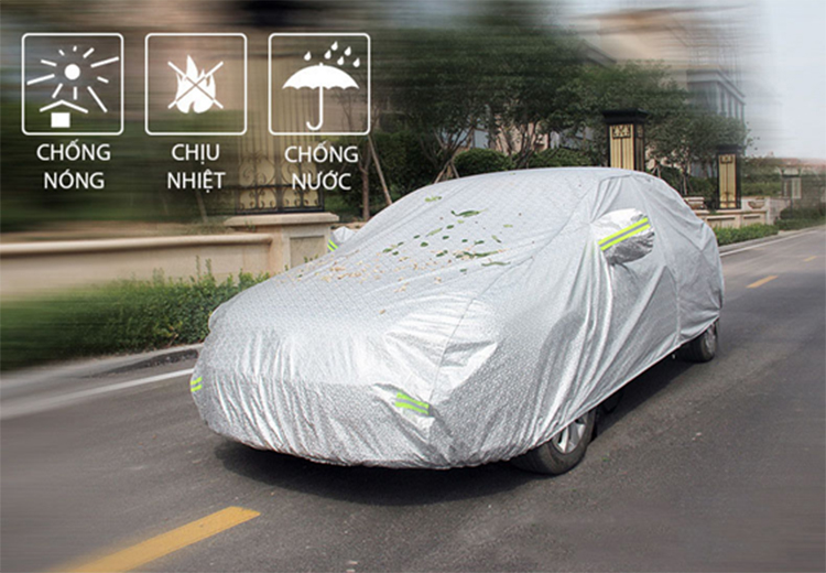 Bạt phủ toàn xe 3 LỚP cao cấp chỗng xước chống nắng chống cháy cho ô tô - CarSun Store