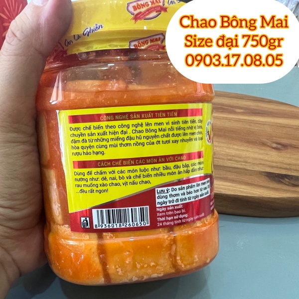 Chao bông mai size đại (750gr)