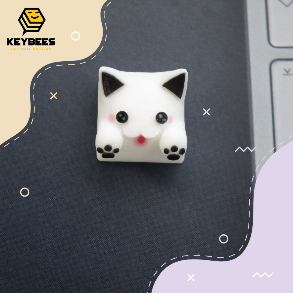 Artisan Keycap - Nút bàn phím cơ resin handmade Bongo Cat V2 (Nhiều Mẫu)