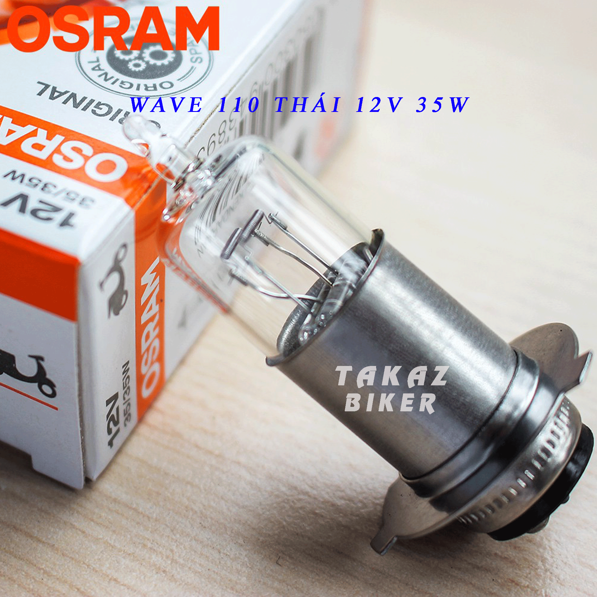 [ M5-T19 35W ] Bóng đèn HALOGEN OSRAM T19 (M5) Wave 110 Thái (62347)