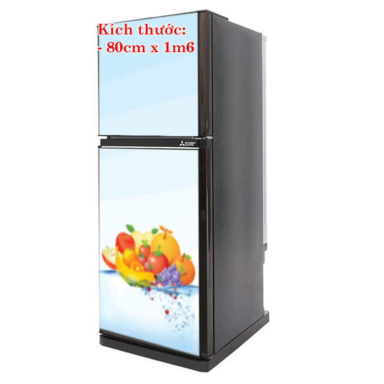 [HCM]Decal dán trang trí tủ lạnh mẫu Trái Cây