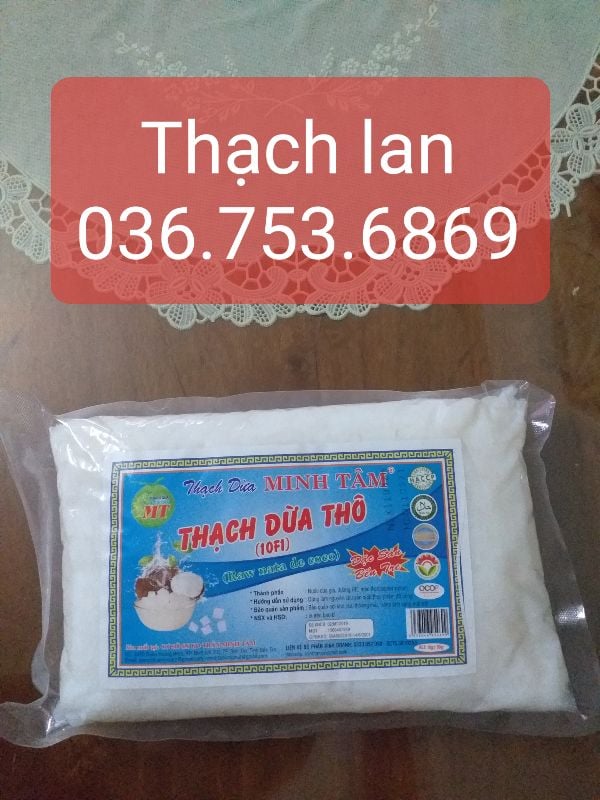 Thạch dừa thô Minh Tâm 1kg + hương dừa
