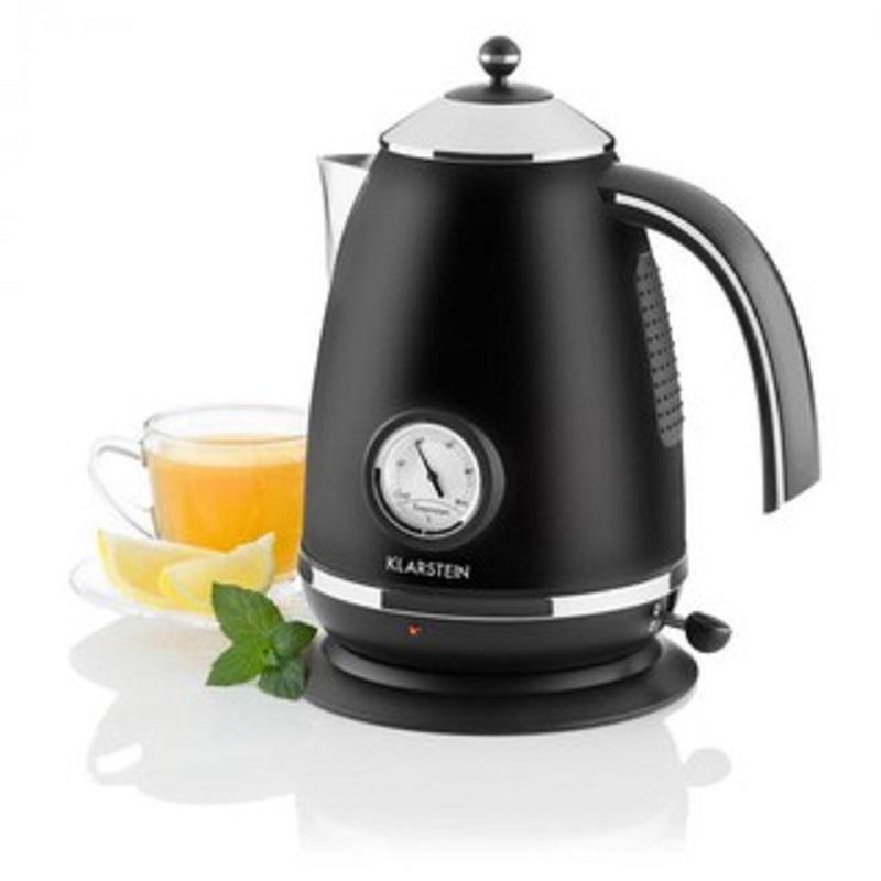 Ấm siêu tốc klarstein 1,7l, 2200w, màu đen