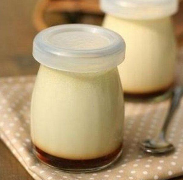 Combo 12 hủ sữa chua thủy tinh trắng trơn