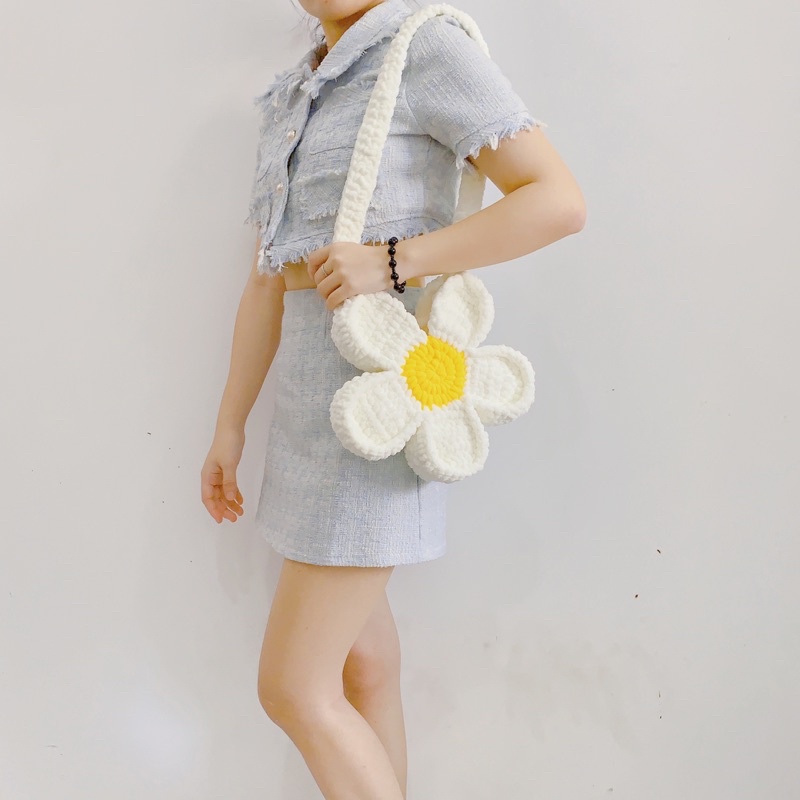 [CÓ SẴN] BLOOM FLOWER BAG - TÚI LEN BÔNG HANDMADE