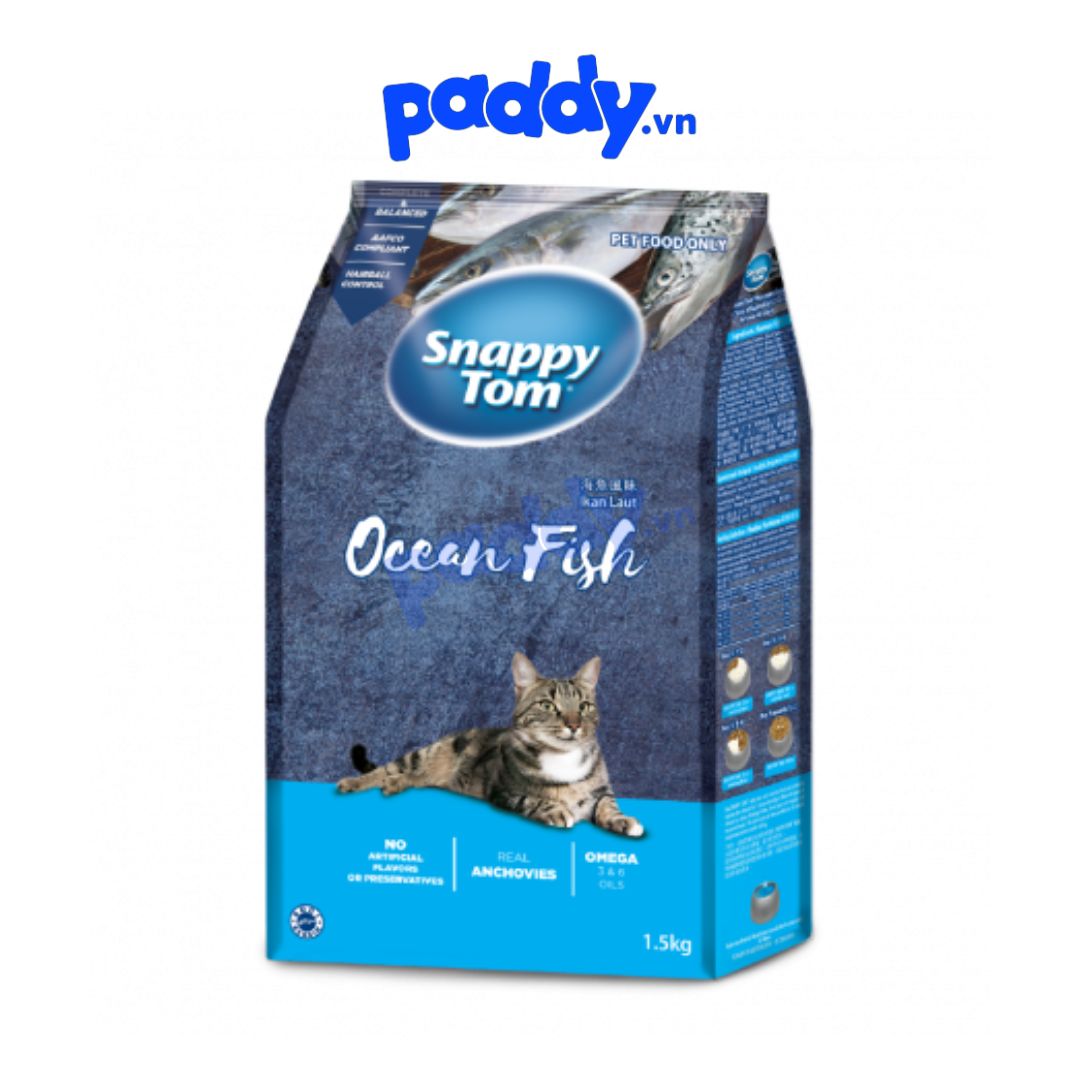 Thức Ăn Hạt Cho Mèo Snappy Tom Mix Cá Sấy