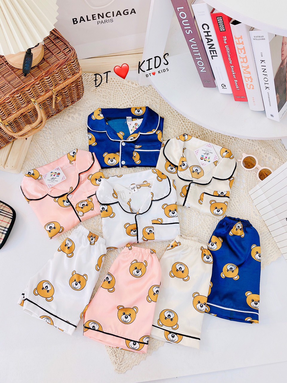 Bộ PIJAMA LỤA LOẠI 1, IN 3D CHO BÉ TRAI BÉ GÁI