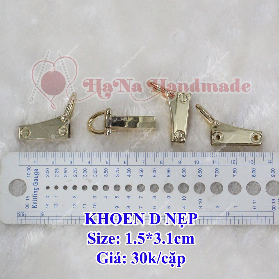 Khoen D Nẹp 4 màu (30k/cặp) gắn túi xách