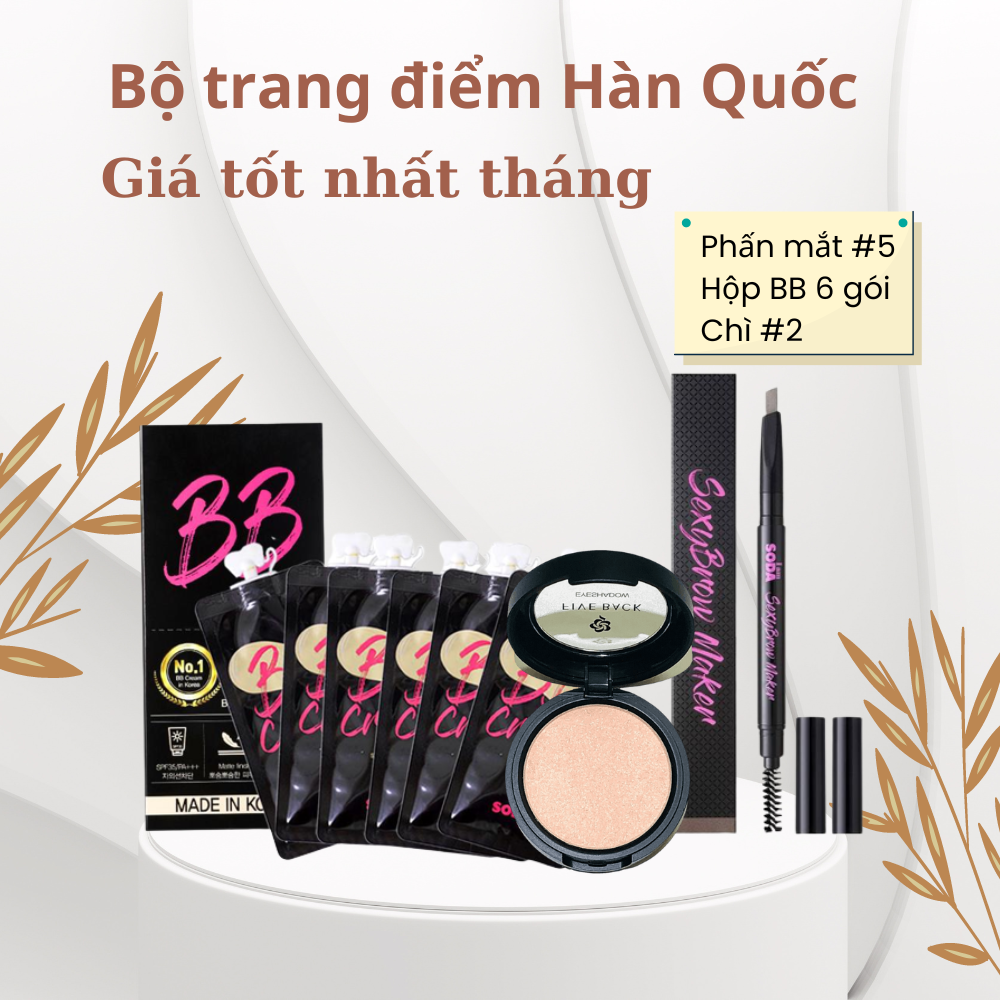 Deal hot - set trang điểm hàn quốc hàn quốc 3 món the rucy )