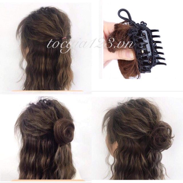 Tóc giả búi ❤️❤️ FREESHIP ❤️❤️ búi mini dạng kẹp