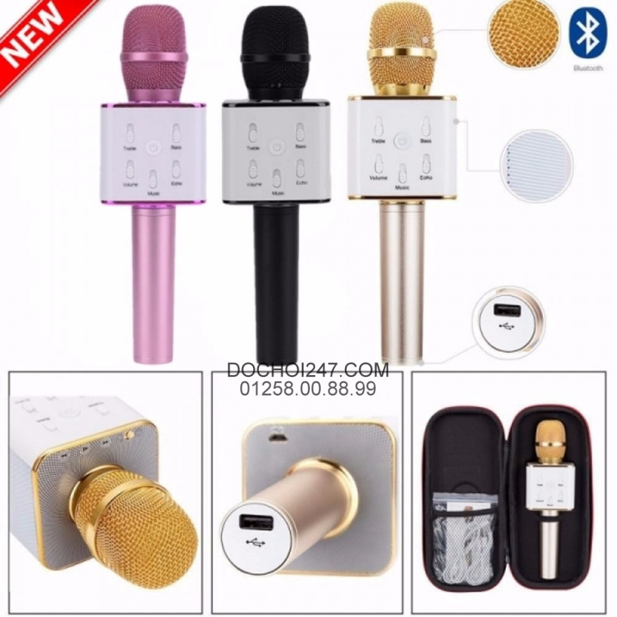 [HCM]Micro karaoke kèm loa Tuxun Q7Micro kết nối hát karaoke cho điện