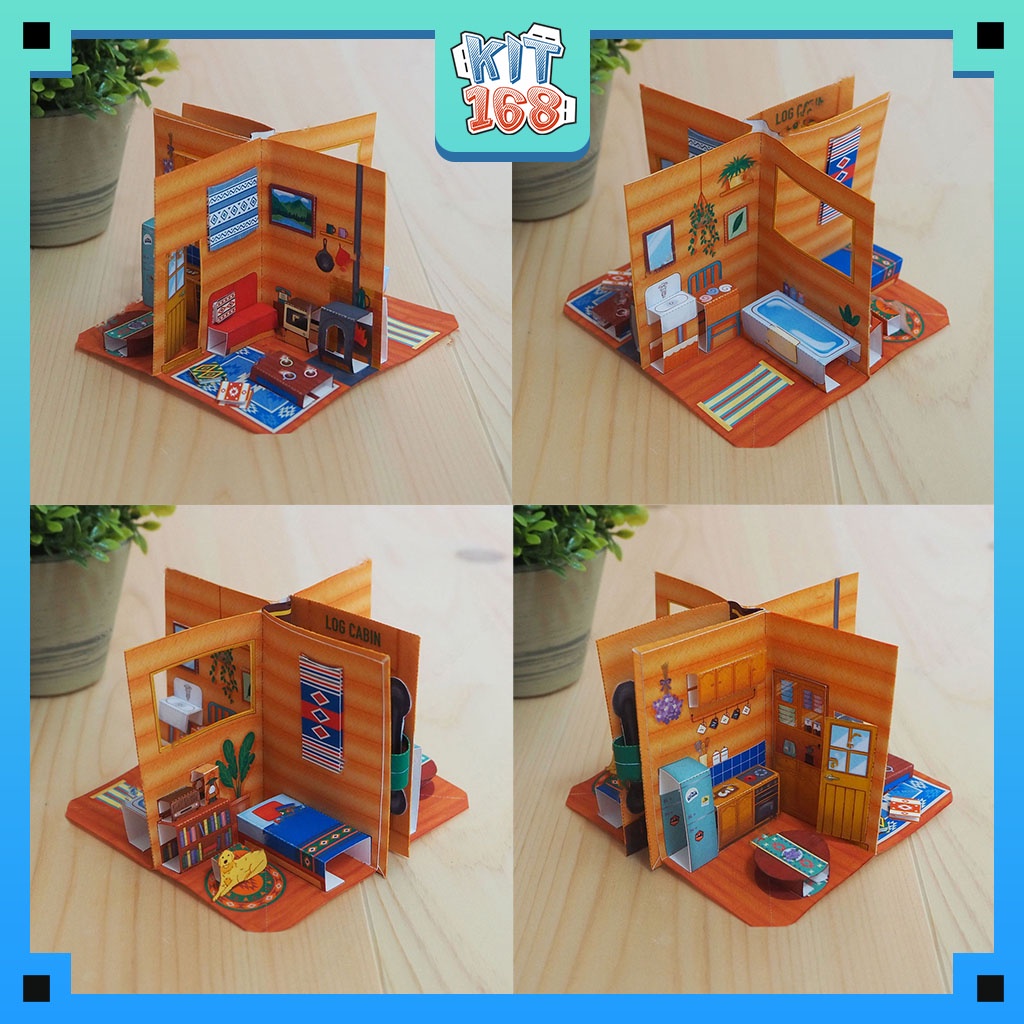 Mô hình giấy kiến trúc Sách mini Cabin