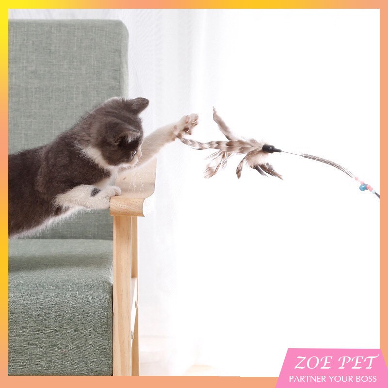 Cần Câu Mèo - Lông Vũ - Đồ Chơi Cho Mèo
