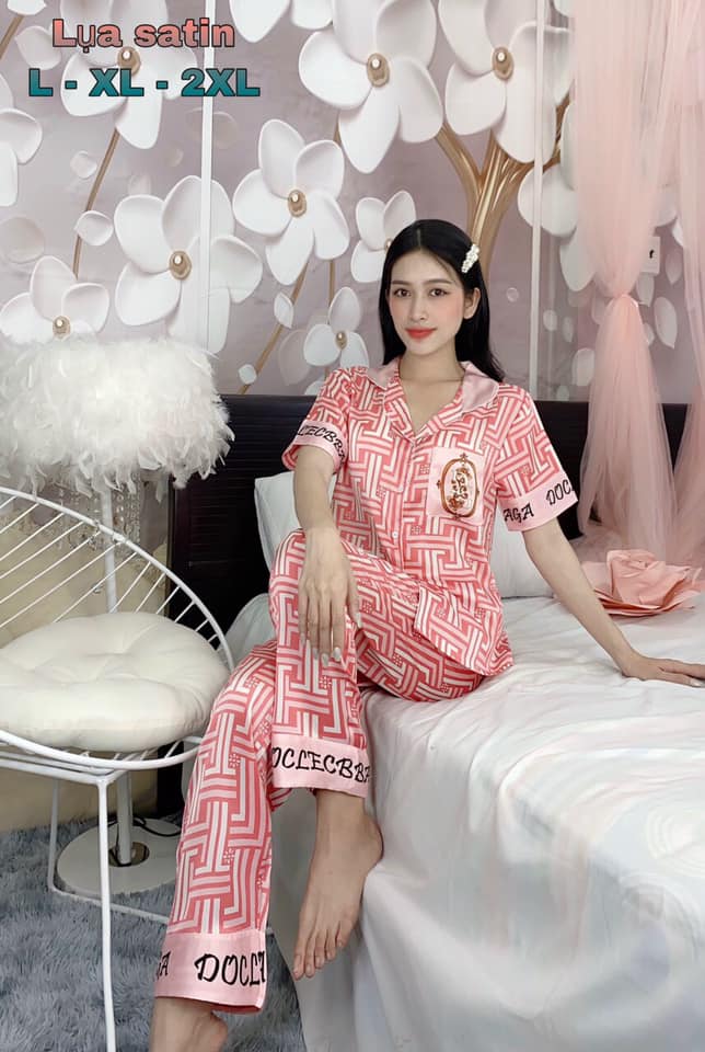 BỘ PIJAMA LỤA SATIN CAO CẤP - TAY NGẮN ( 48-75KG)