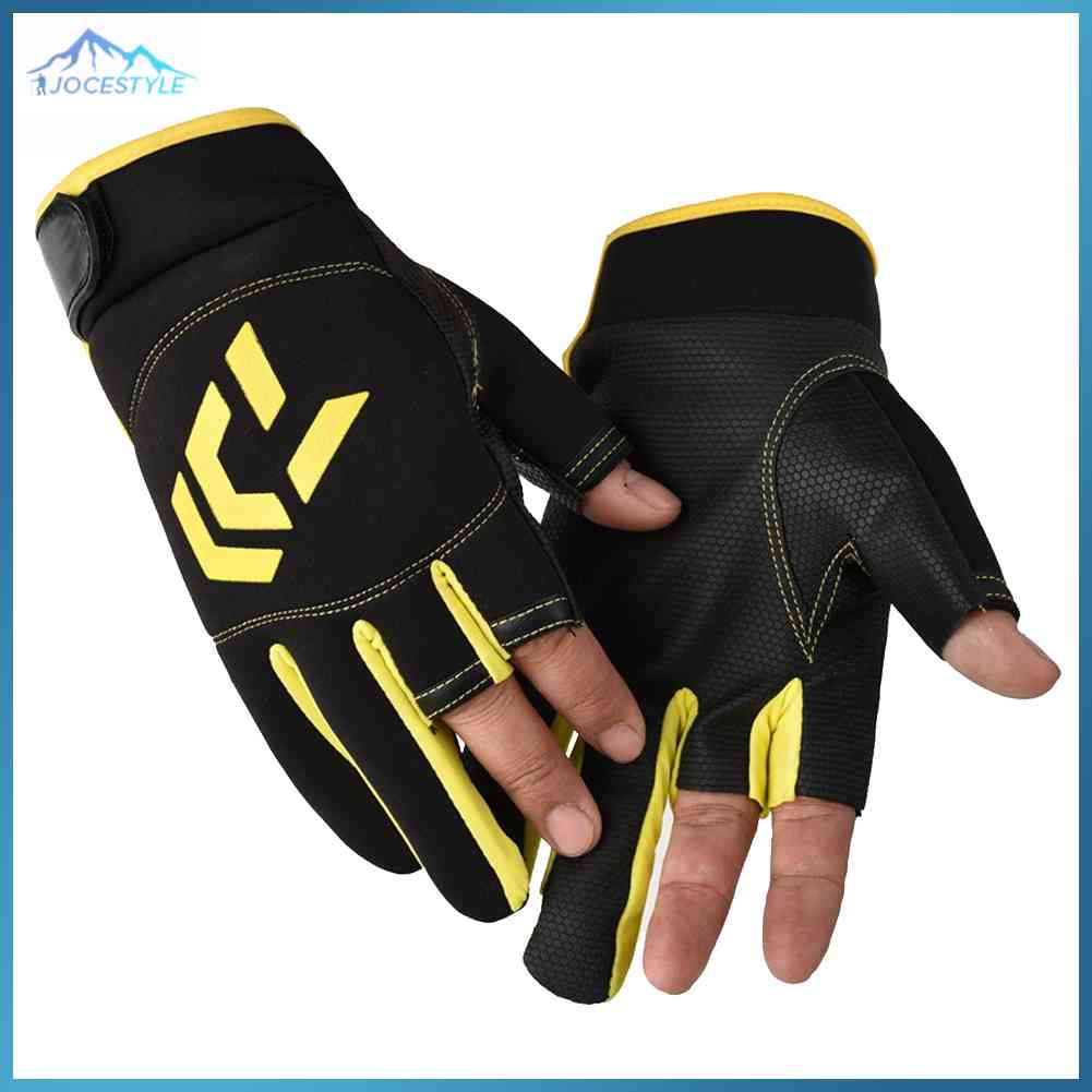 3-Finger Cut Unisex Arrow Fishing Protective Gloves Non-Slip Angling Gloves