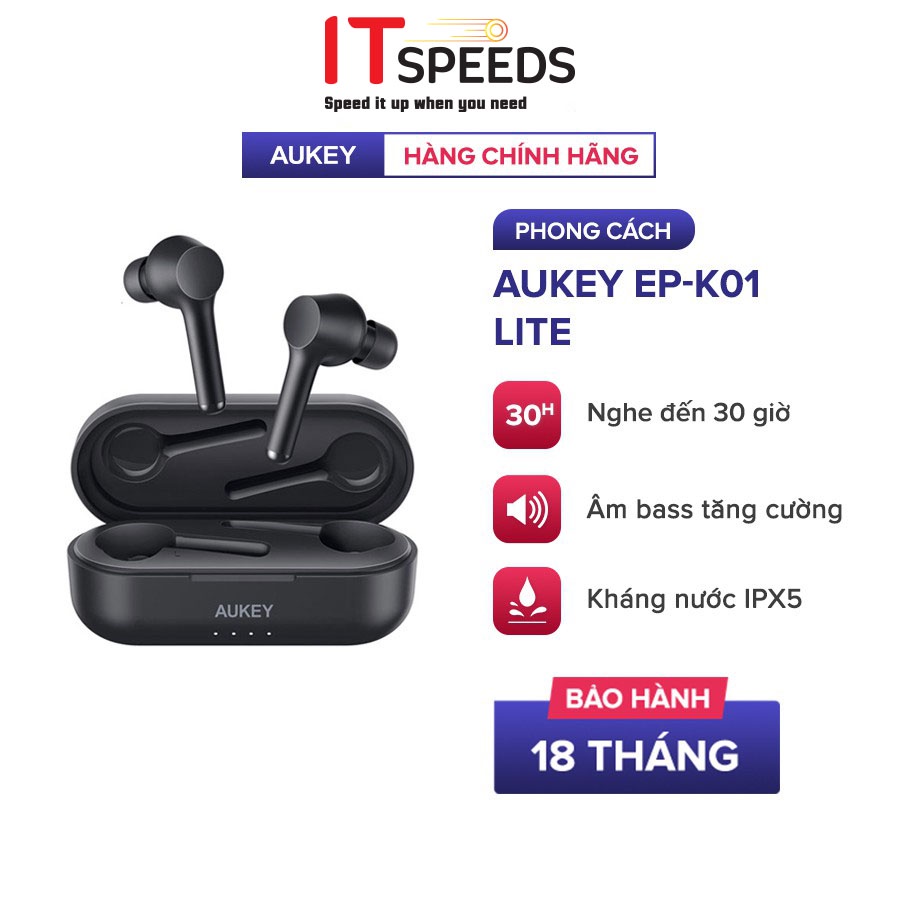 Tai Nghe True Wireless AUKEY EP-K01 Lite Bass Tăng Cường, BT