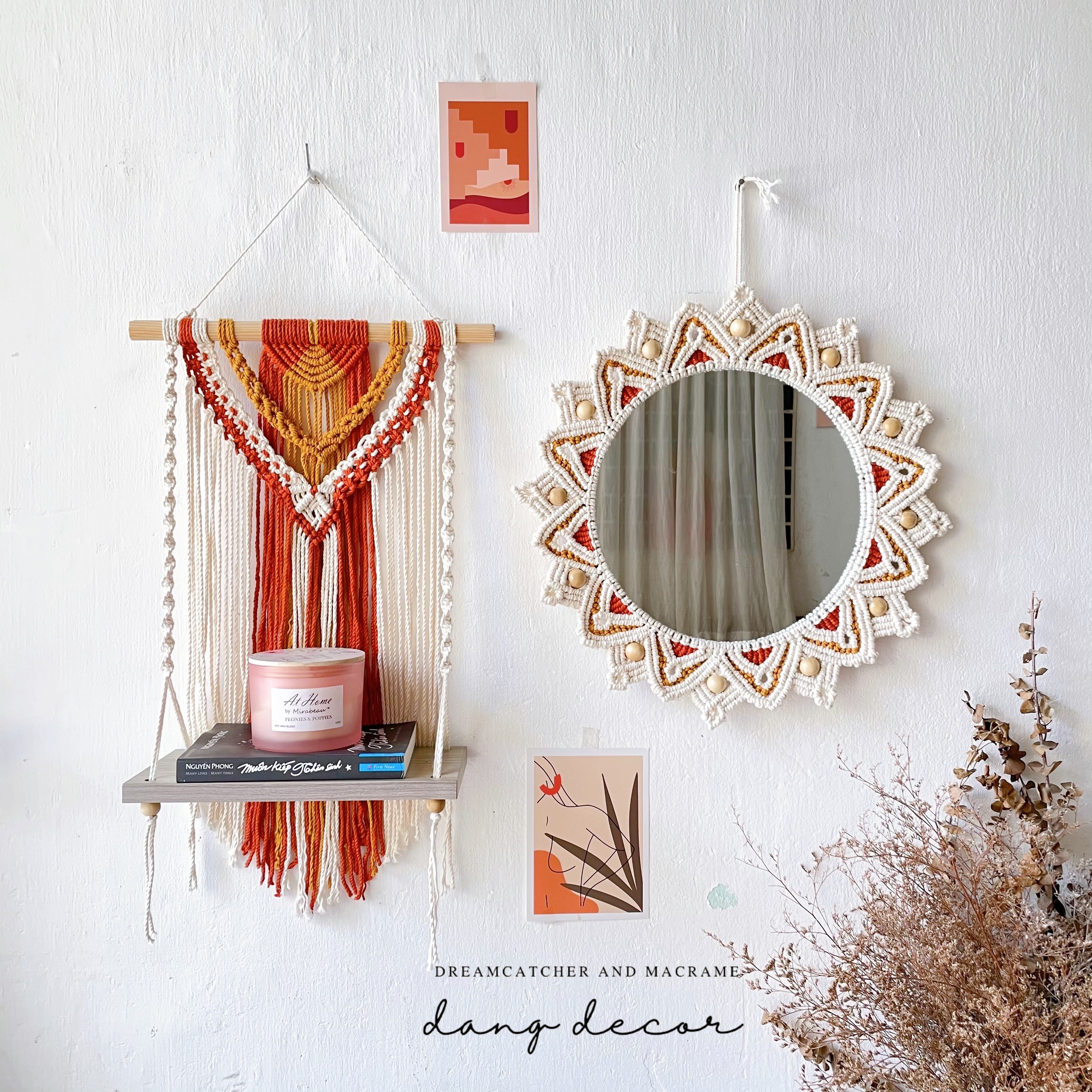 Dang Decor - Set Gương Kệ Treo Tường GK02 (Có Tách Lẻ)