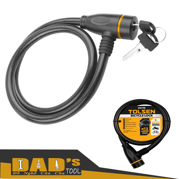 Ổ KHÓA DÂY 80CM - TOLSEN 55170