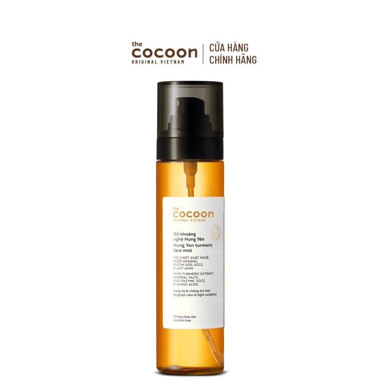 [MUA 299K NHẬN TONER NGHỆ]Xịt khoáng nghệ Hưng Yên Cocoon giúp sáng da và ngăn ngừa oxy hóa Cocoon 130ml nhập khẩu