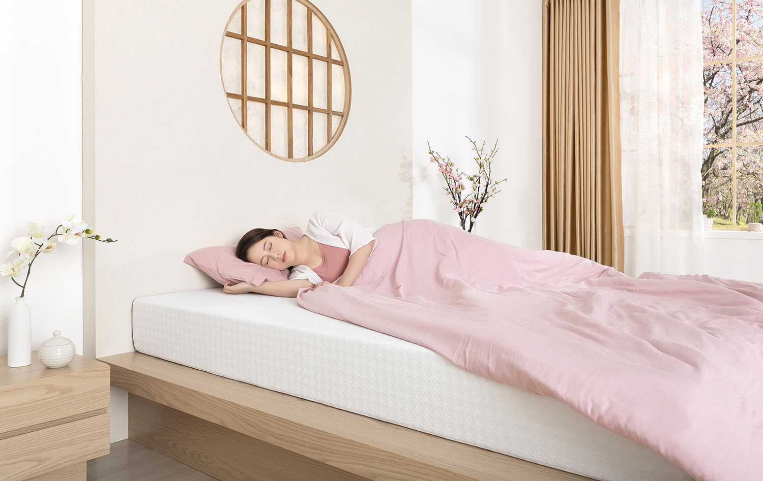 Nệm Foam OYASUMI Original 1 mảnh, đàn hồi cao, thoáng khí,êm ái.