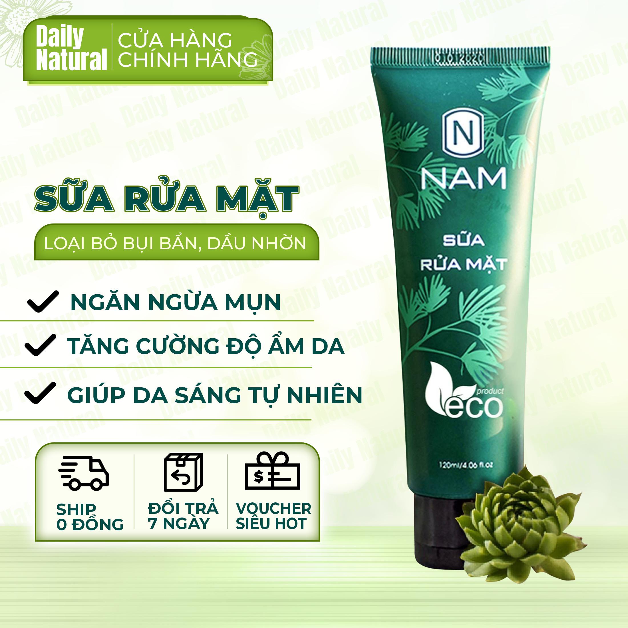 Sữa rửa mặt cho nam Thiên Nhiên Việt ngăn ngừa mụn sạch nhờn se khít lỗ chân lông 120ml - Daily Natural.