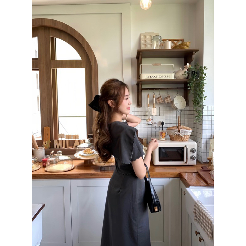 LILLIE | Set váy cổ thuỷ thủ thêu chân